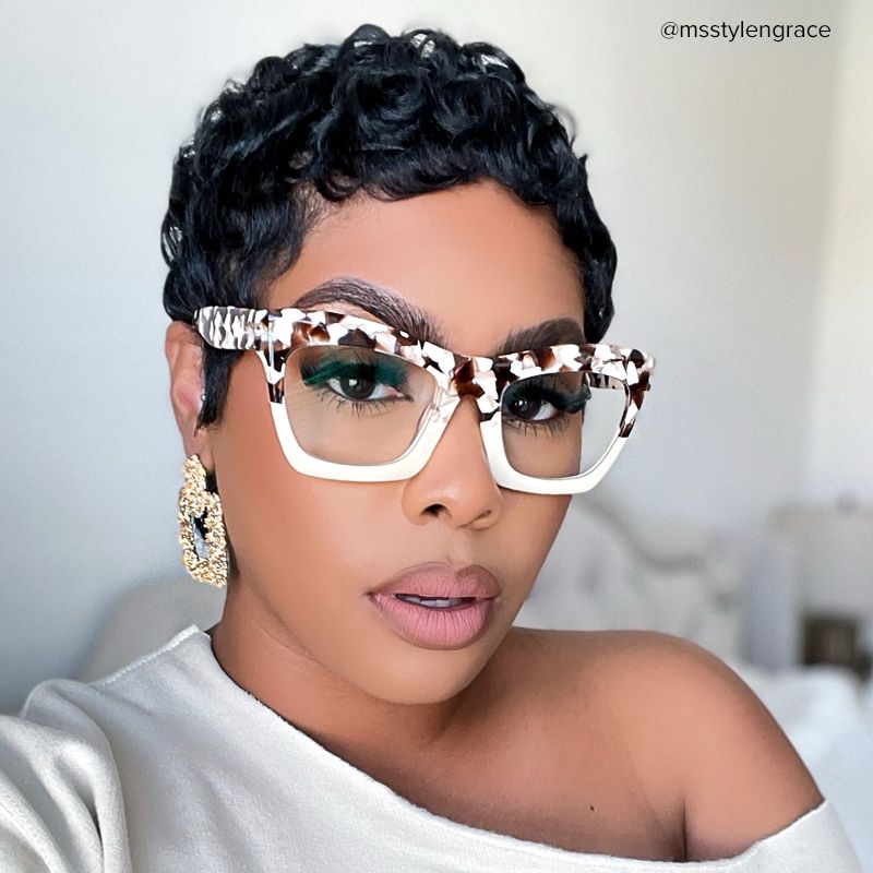 Benitez Square Two-Tone Frame and Pescription Glasses5