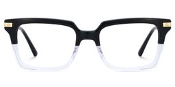 Langston Rectangle Black-Clear Glasses1