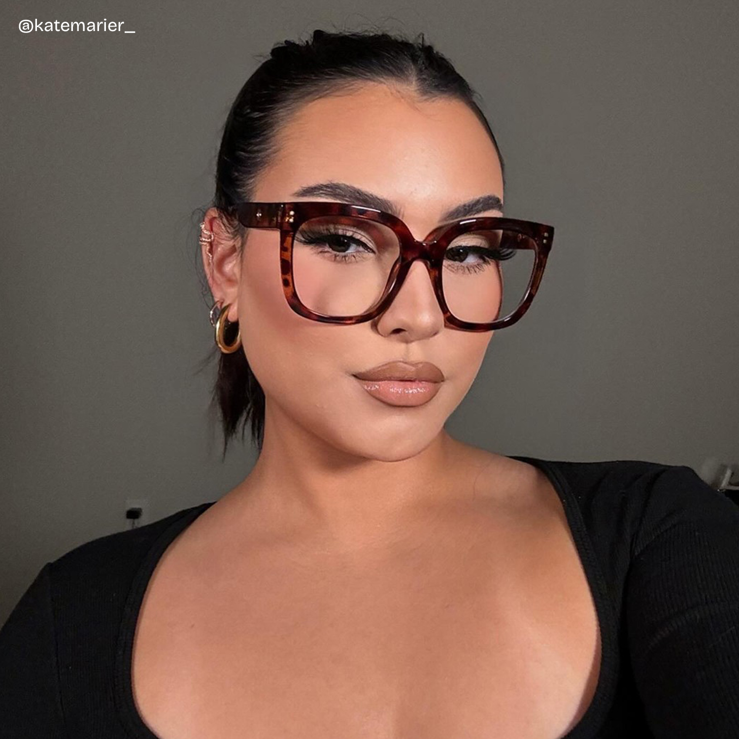 Ebony Square Tortoise Glasses