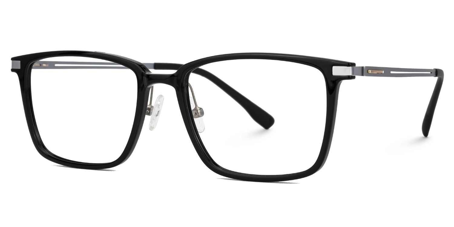 Black Ivonne Rectangle Frame Eyeglasses | ZEELOOL Canada1
