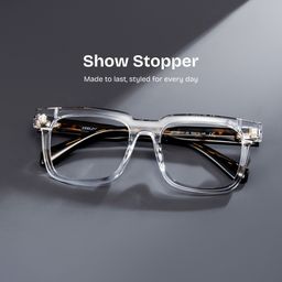 Connor Clear Rectangle Glasses0