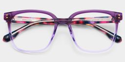 Donnalyn Purple Square Glasses2