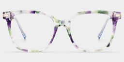 Jacqui Floral Square Glasses0