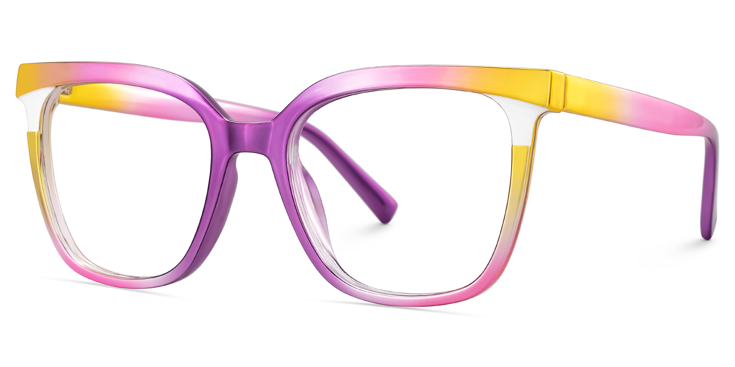 Leo Multicolor Square Prescription Glasses | ZEELOOL Canada3
