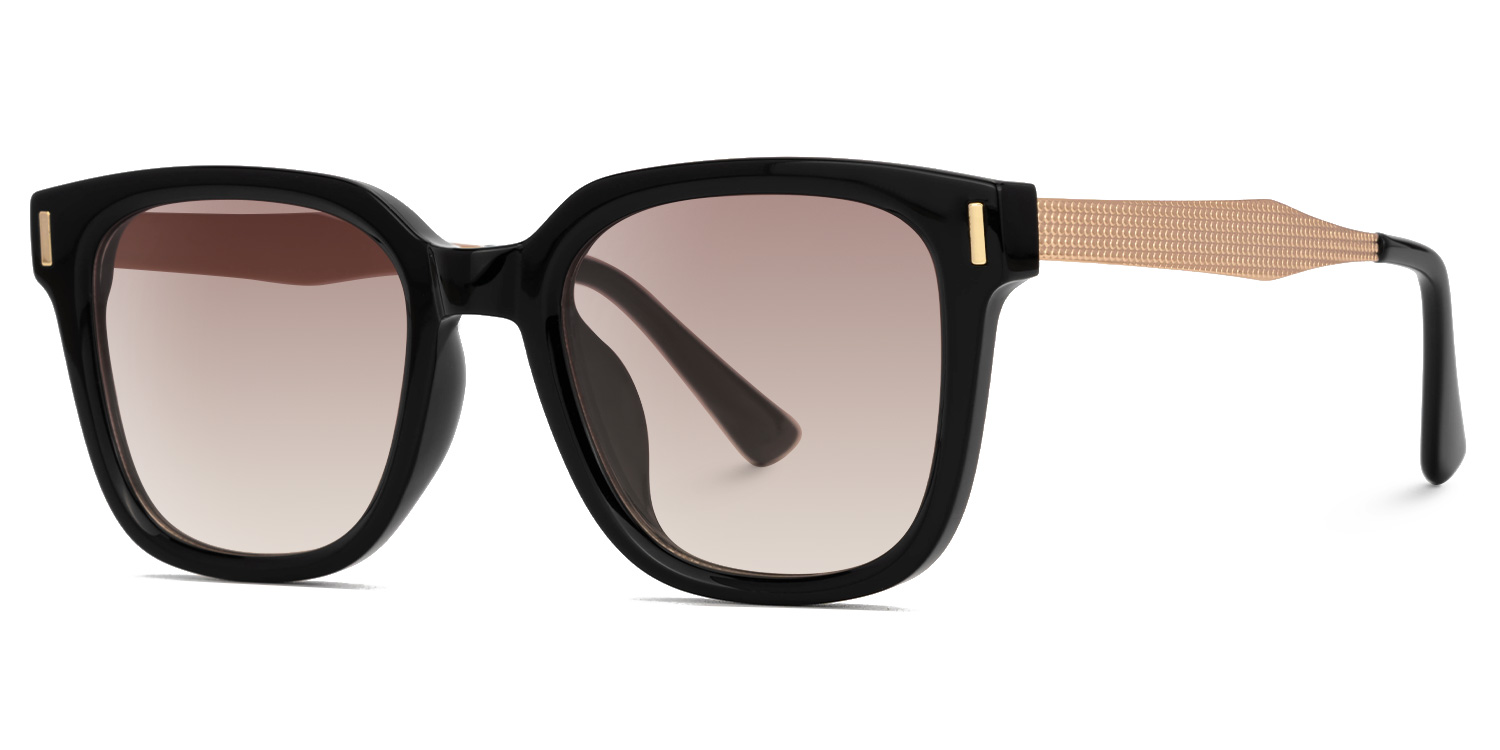 Frederik Square Black Full Frame Sunglasses | Zeelool1