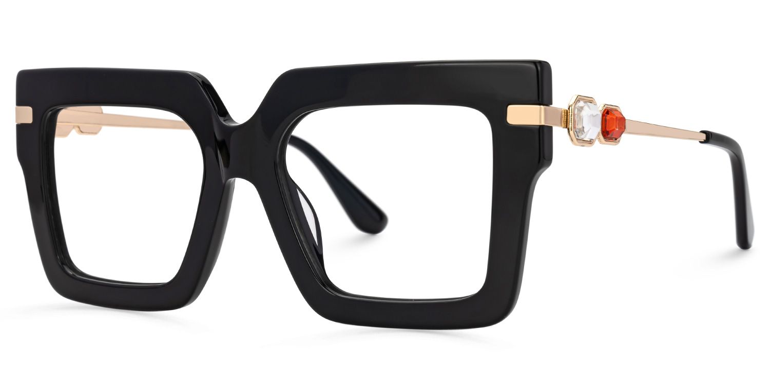 Square Radic Black Frames Designer Glasses1