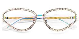 Star Iridescent Cat eye Glasses2