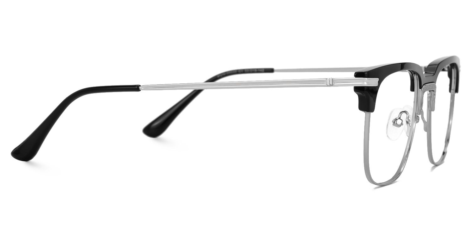 Boyde Black Eyeglasses with Browline Design4
