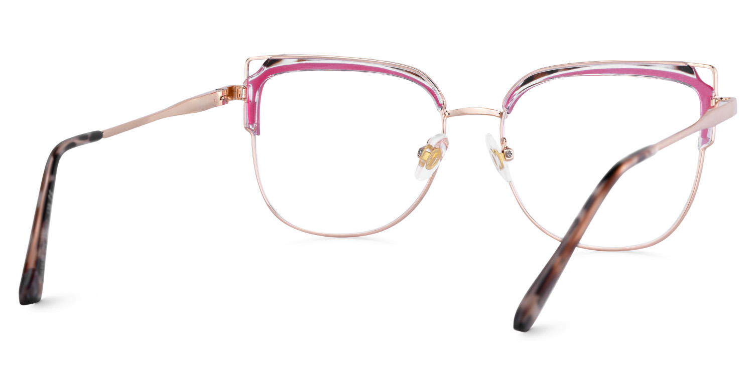 Samson Square Pink Tortoise Glasses5