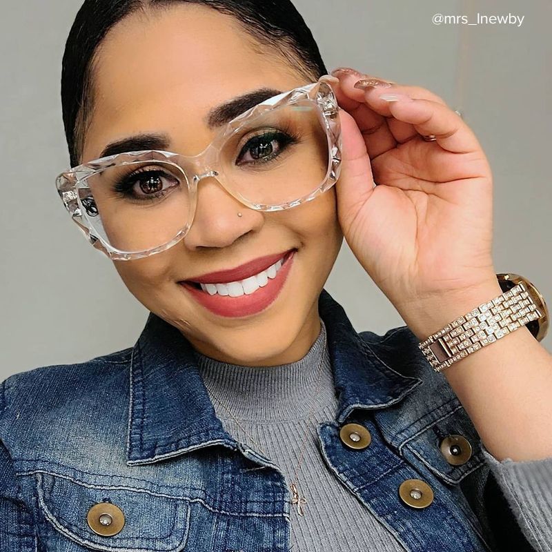 Edna Cateye Clear Frame Glasses | ZEELOOL Canada8