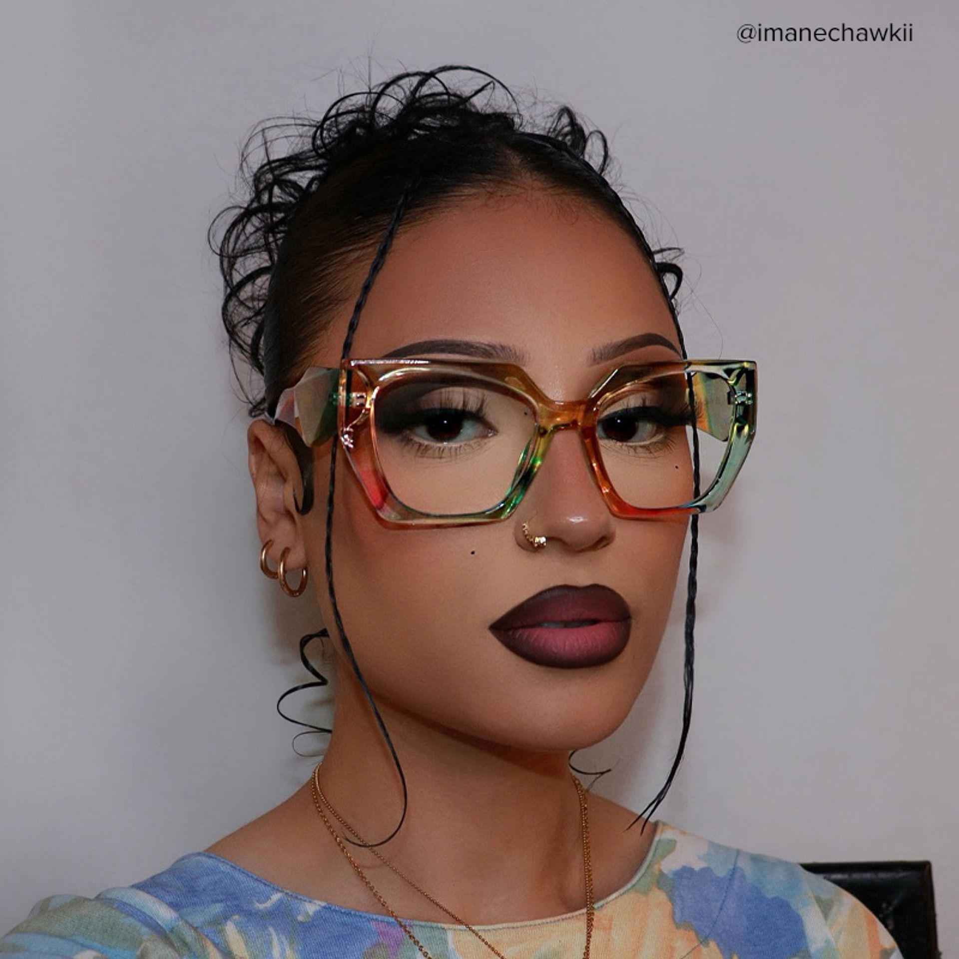 Sileidy Geometric Multicolor Funky Frame Glasses | ZEELOOL Canada4