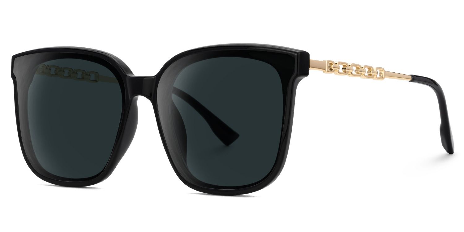 Tammie Square Black Full Rim Sunglasses | ZEELOOL CA1