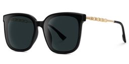 Tammie Black Square Sunglasses1
