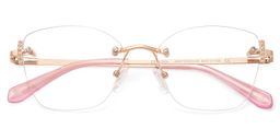 Jaxon Rectangle Rose Gold Glasses2