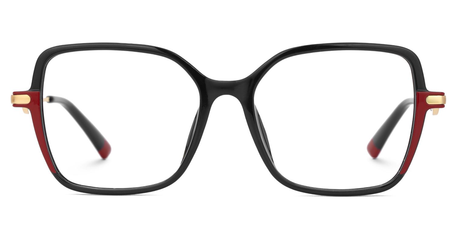 Rendon thin black eyeglass frames in Square Design | ZEELOOL Canada0