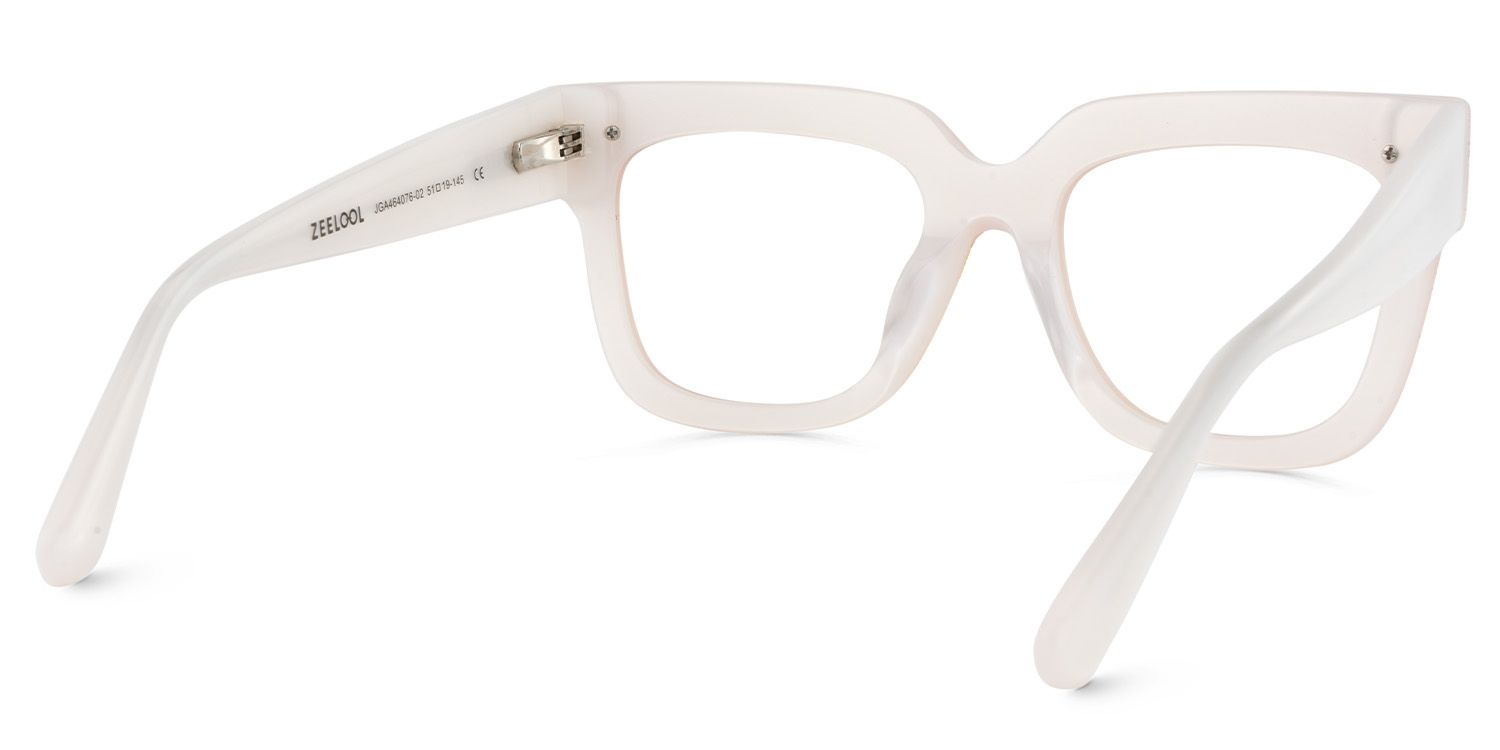 Teresita Thick Pink Denim Glasses in Square Design | ZEELOOL Canada5