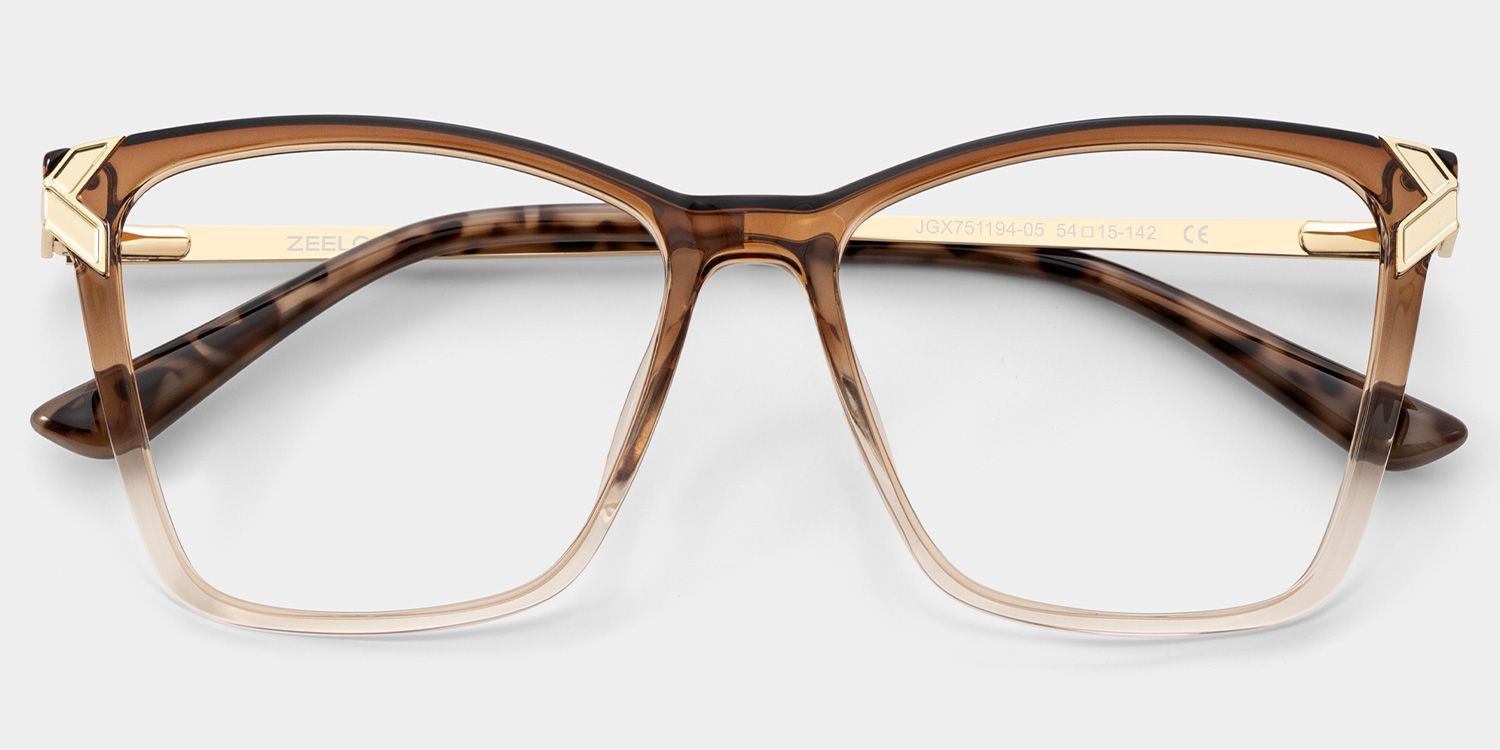 Mia brown square frame glasses Online | ZEELOOL2