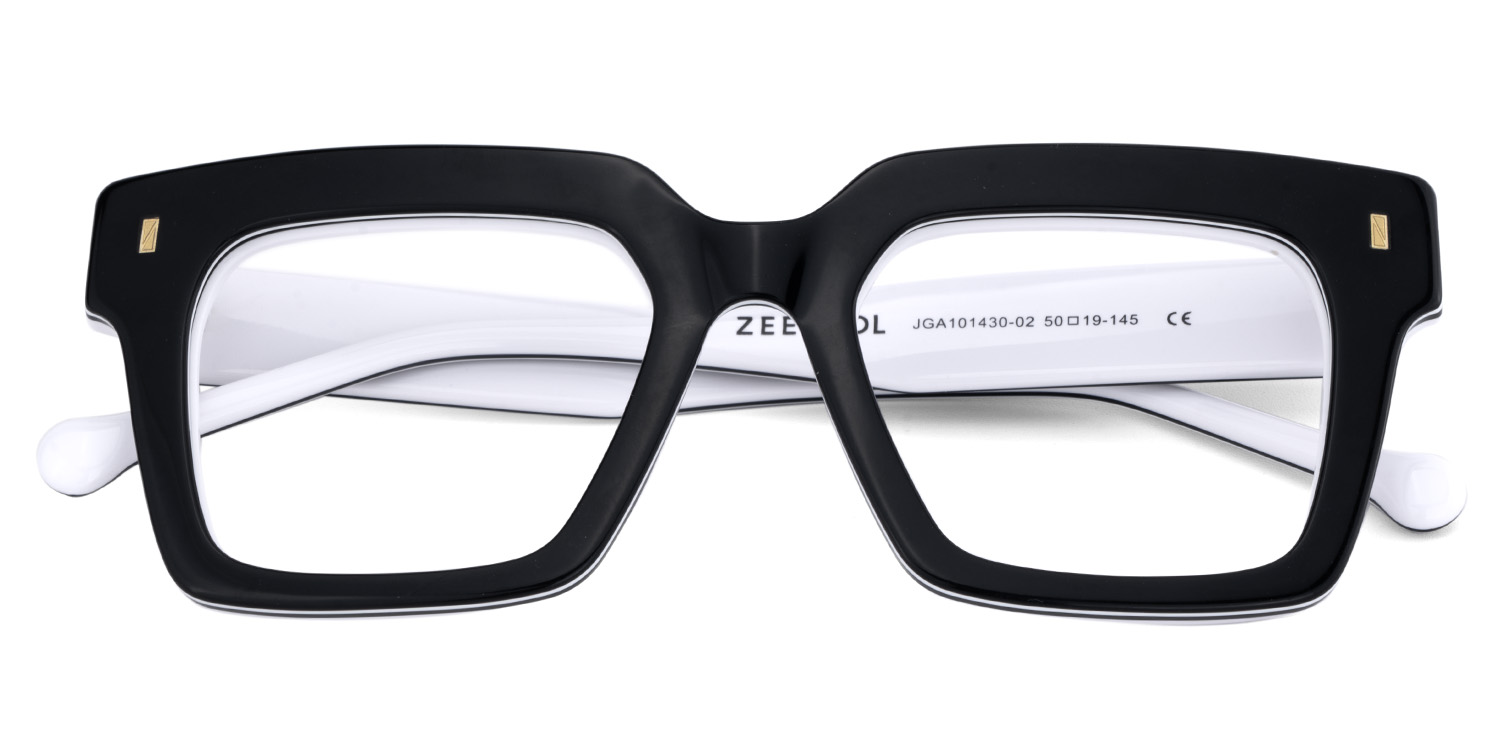 Square Black Eyeglasses - Gilberto Acetate Frame Glasses1