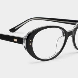 Lennon Black Oval Glasses5