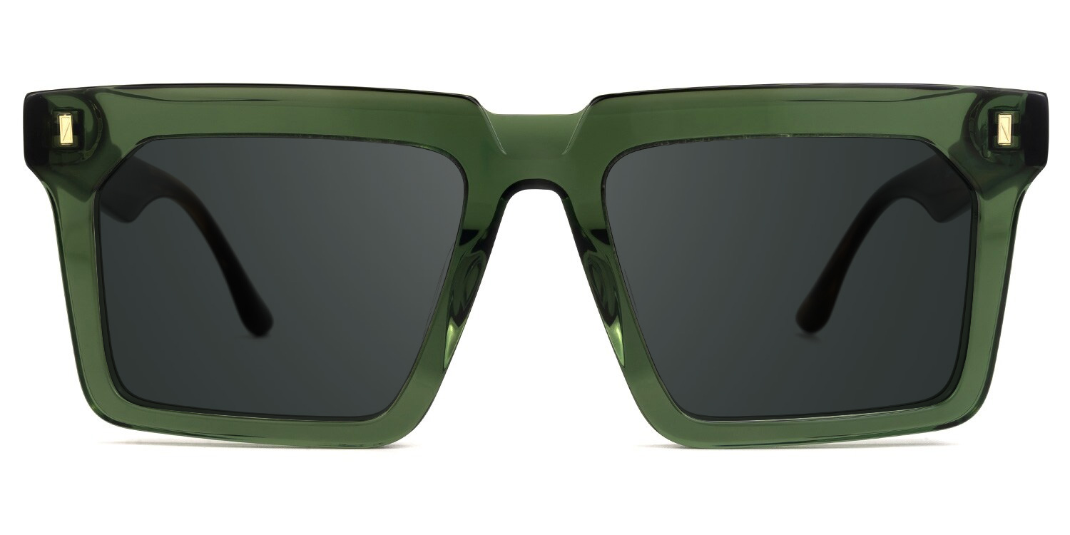 Moreland Rectangle Green Glasses