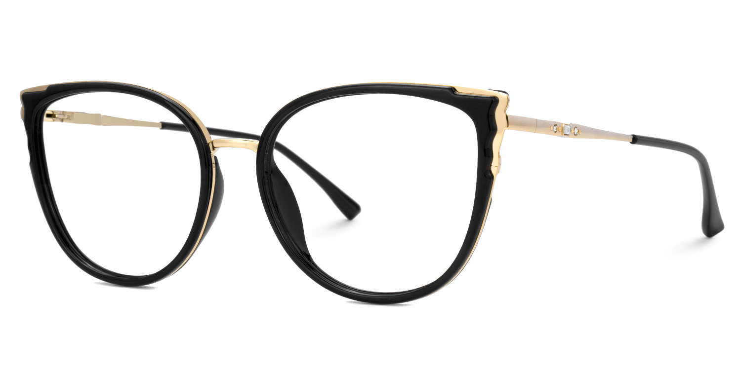 Estrada Cateye Black Glasses1