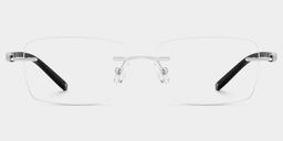 Adeline Rectangle Silver Glasses0