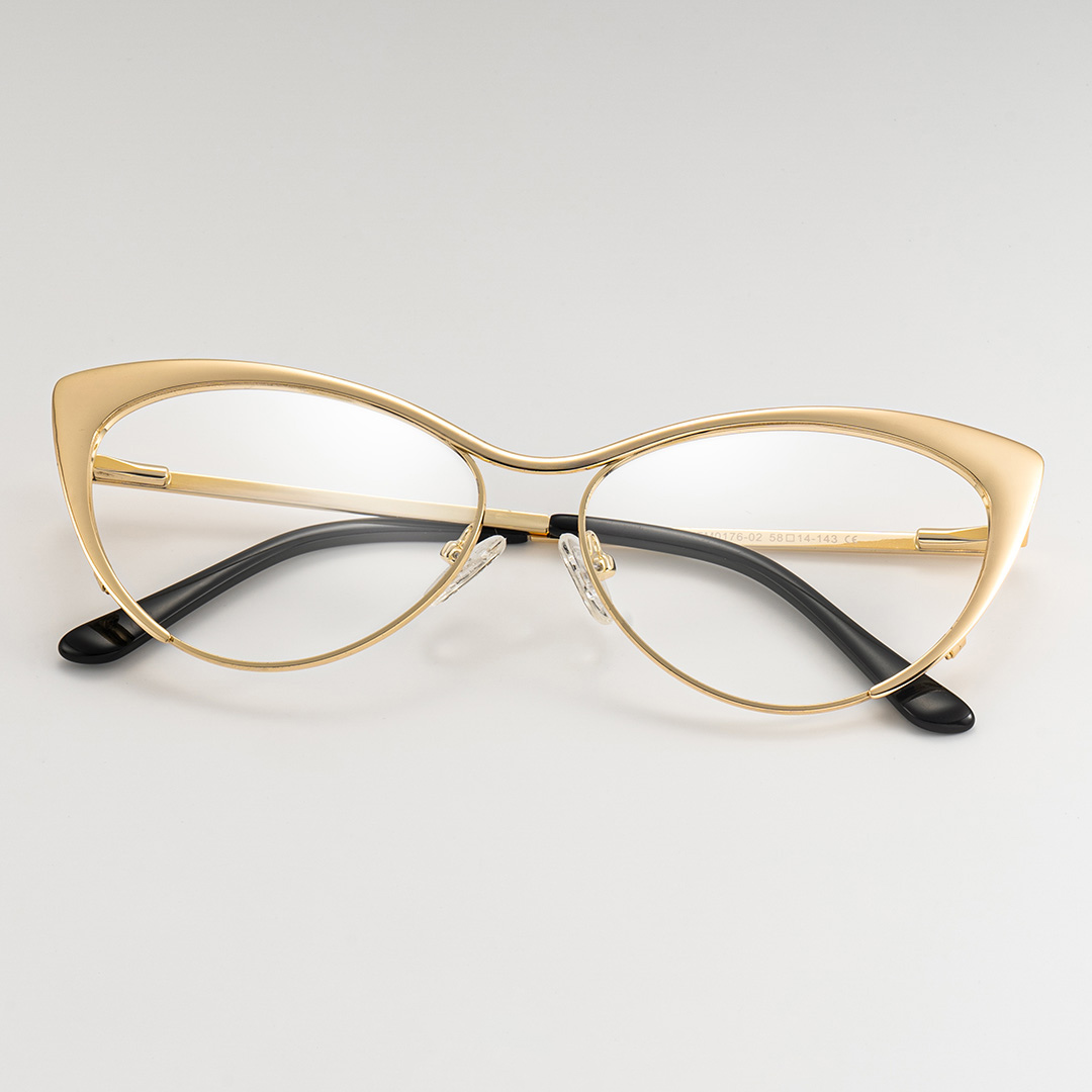 Ellen Cateye Gold Glasses0
