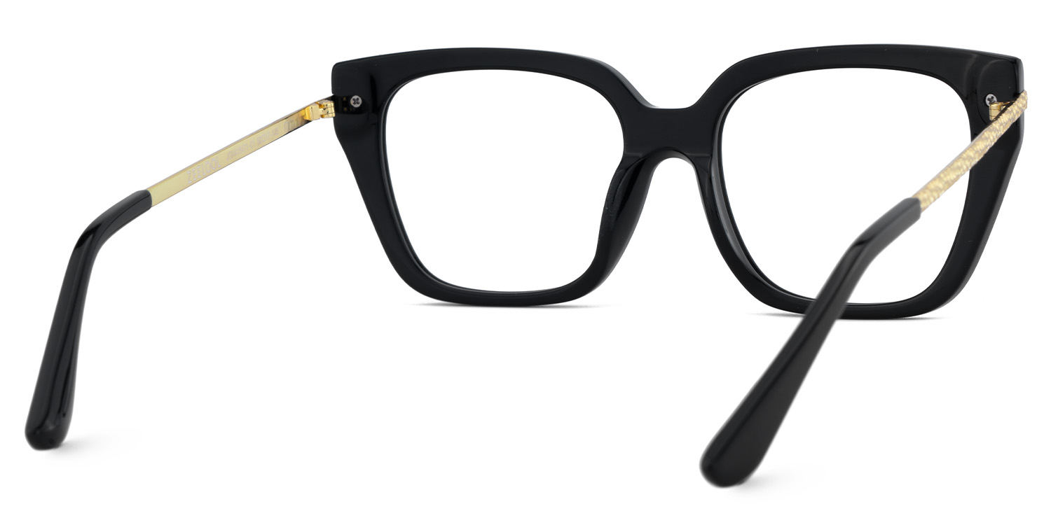Yusbetsy Rectangle Black Glasses5
