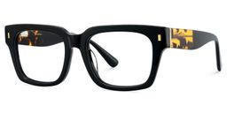 Fulford Rectangle Black Glasses3