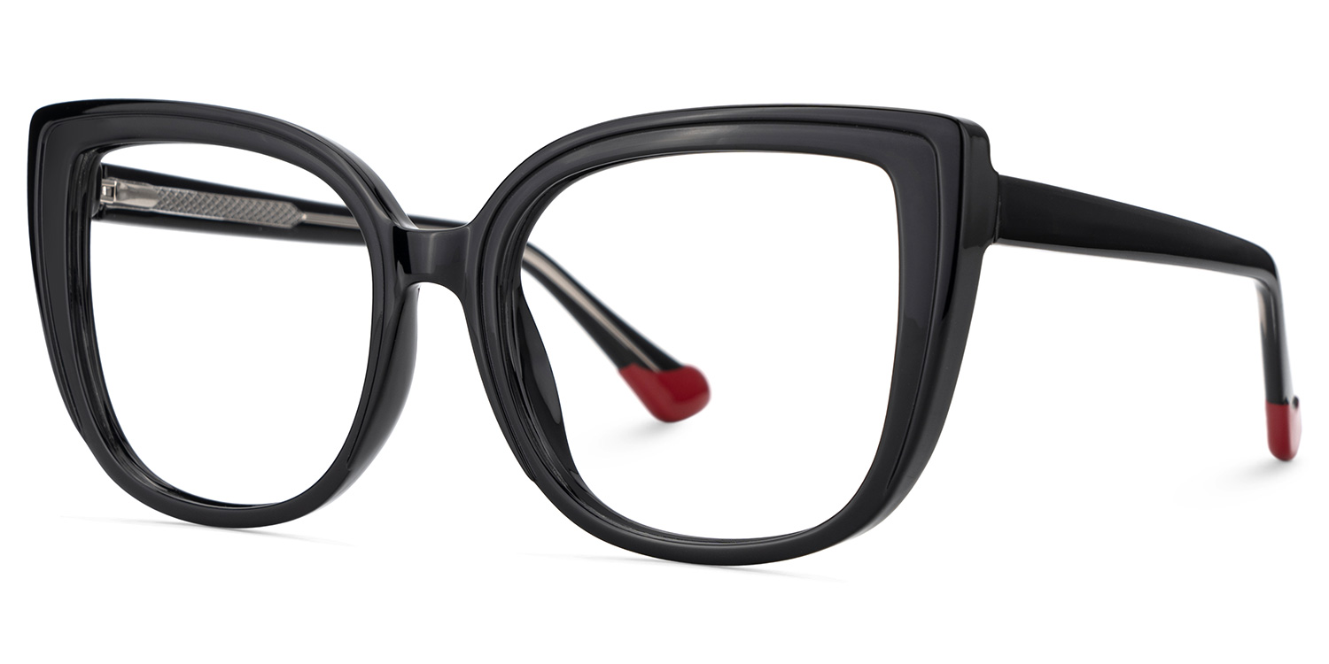 Fenn Cateye Black Glasses2