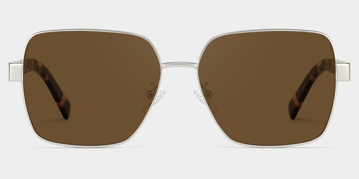Sahara Square Brown Sunglasses for Women & Men | ZEELOOL CA1