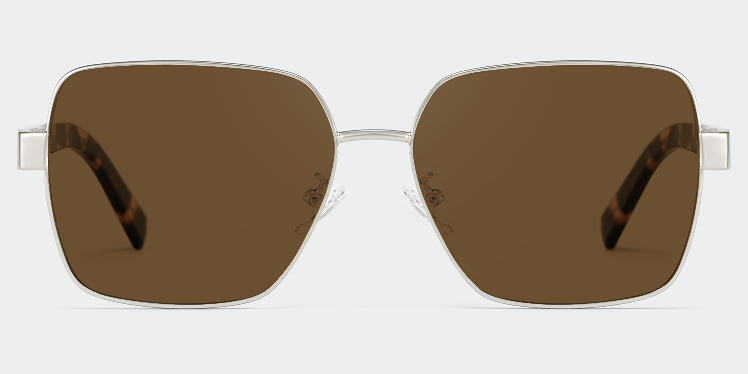 Sahara brown Frame Polarized Sunglasses with square Style Online | ZEELOOL Canada1