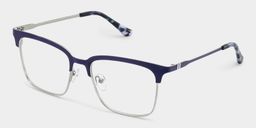 Cleo Browline Blue Silver Glasses3