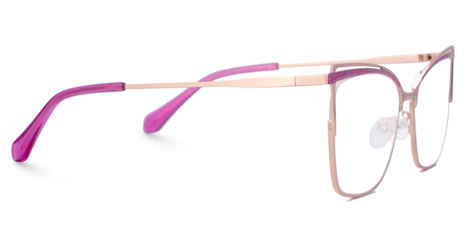 Darian Trendy Butterfly Frame Glasses in Semi-rimless | ZEELOOL Canada3