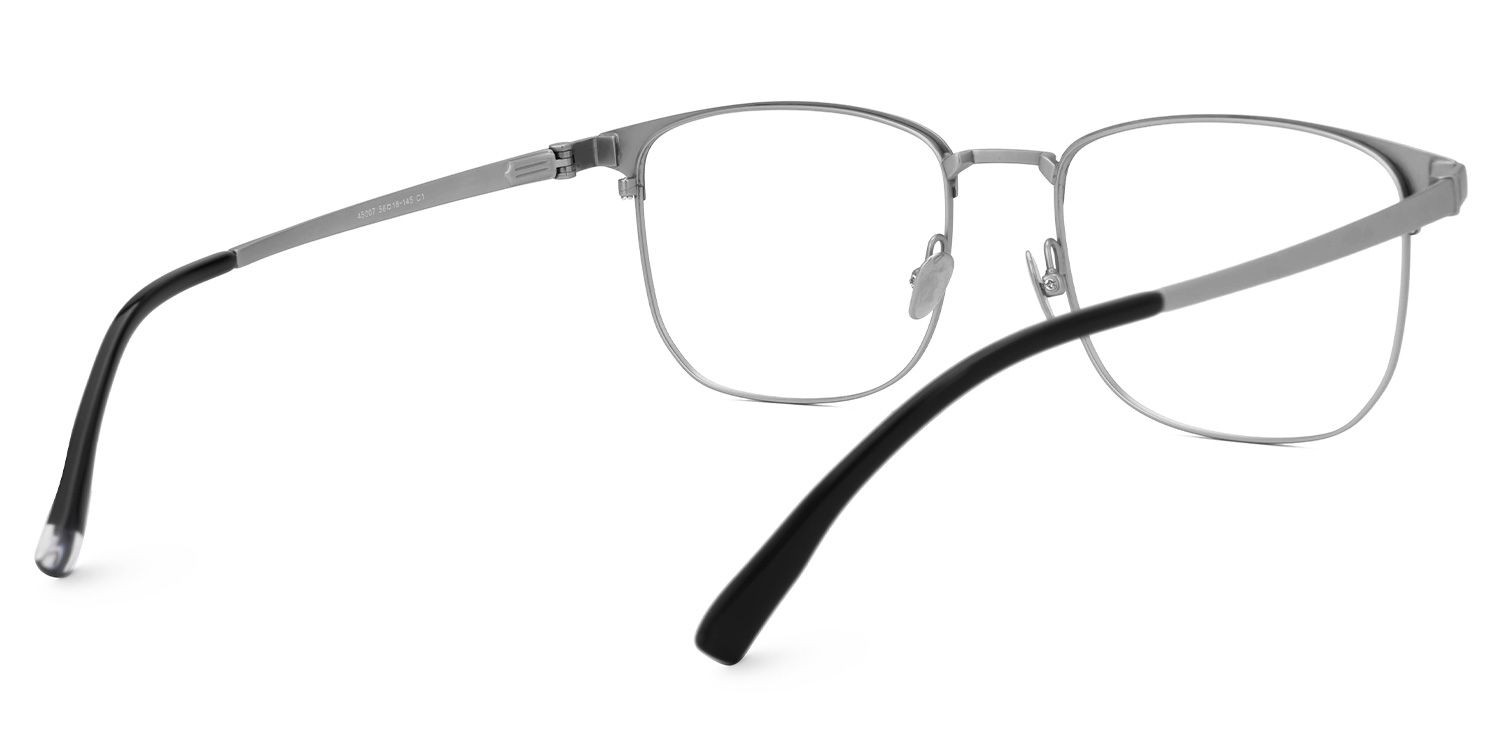 Rondon Titanium Rectangle Silver Frame Glasses | ZEELOOL Canada3