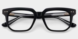 Michael Square Black Glasses2
