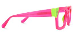 Sarah Rectangle Hot Pink Glasses2