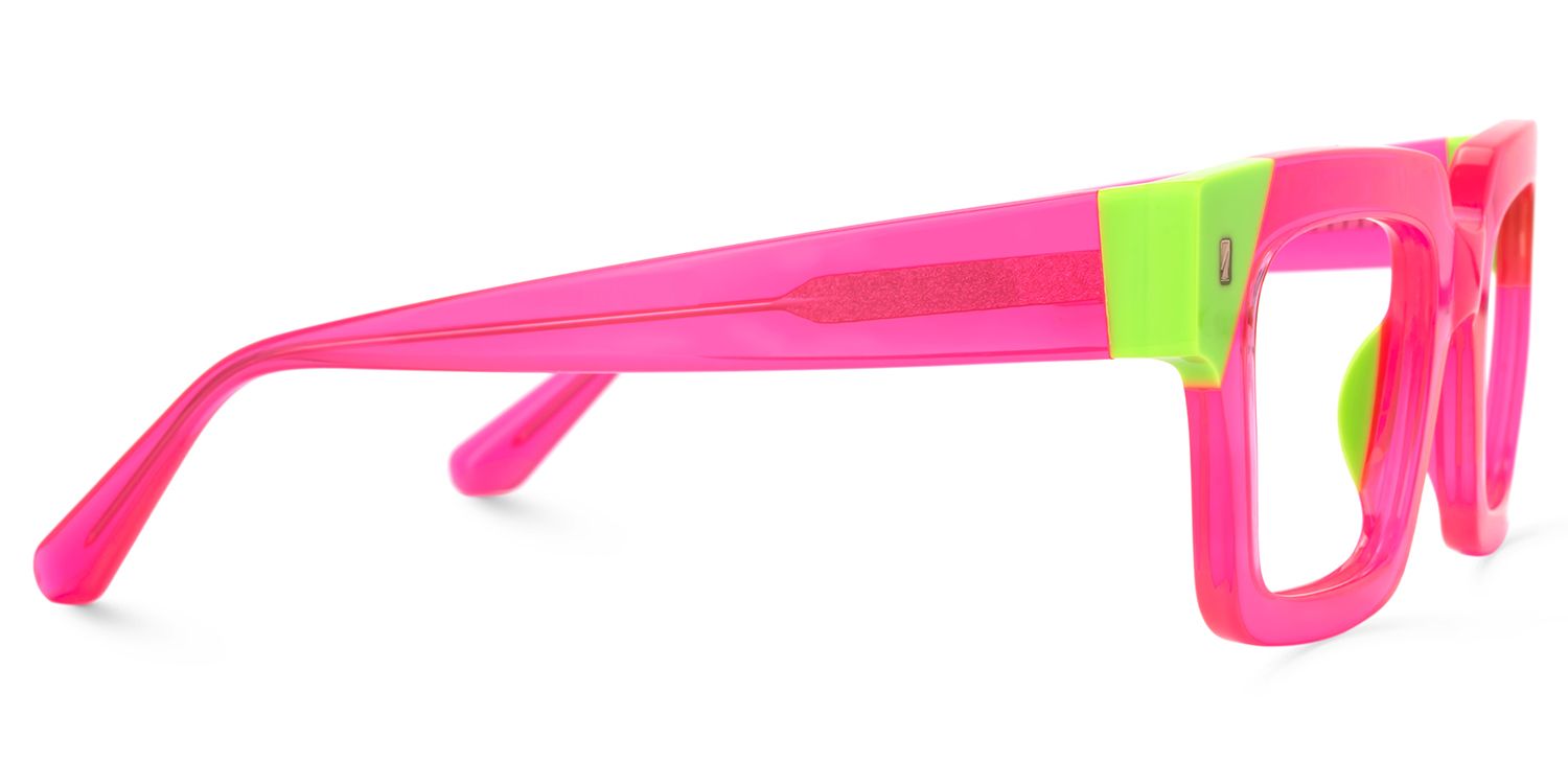 Trendy Pink Eyeglasses Frames For Women - Sarah Rectangle Glasses2