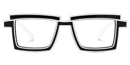 Zephyr Rectangle Black Glasses1