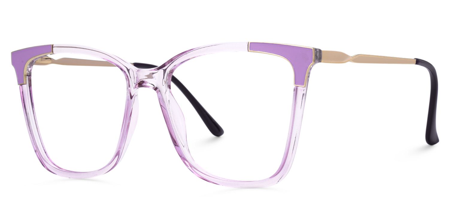 Purple Square Frame Glasses2
