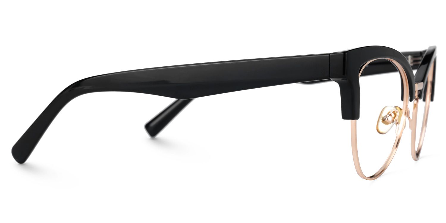 Charlene Browline Cateye Black EyeGlasses | ZEELOOL Canada2