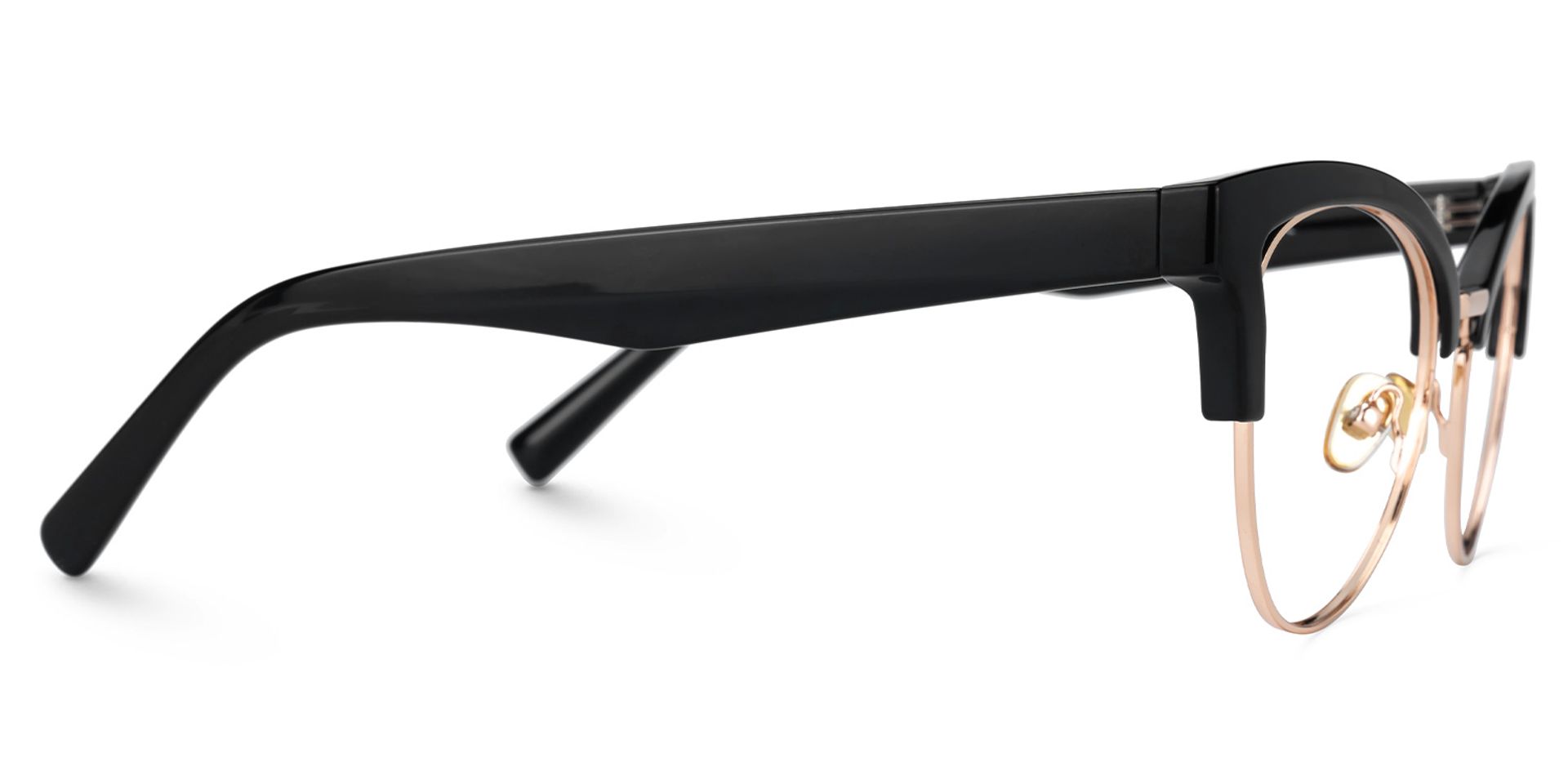 Charlene Browline Cateye Black EyeGlasses | ZEELOOL Canada2