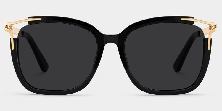 Sidibe Square Black Glasses
