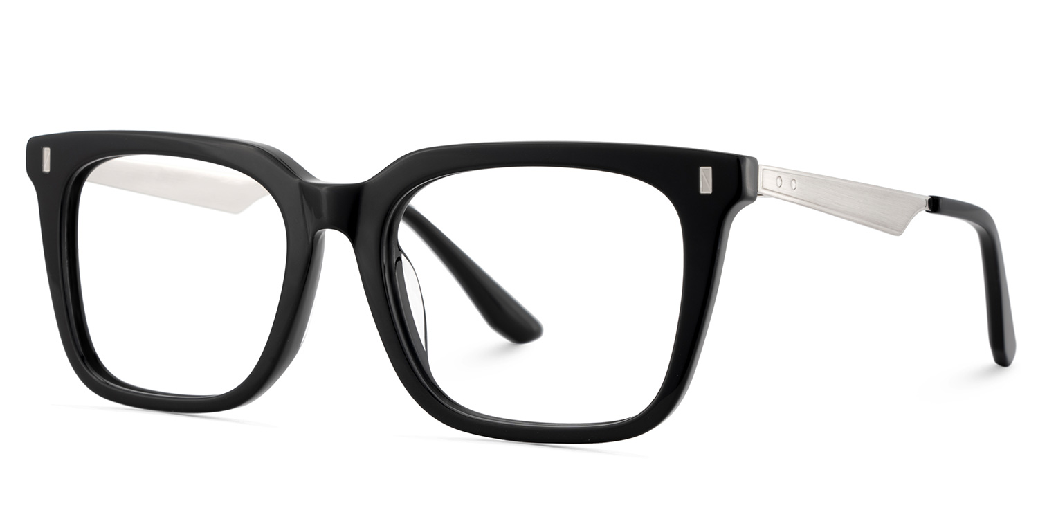 Brook Black Rectangle Prescription Glasses | ZEELOOL Canada3