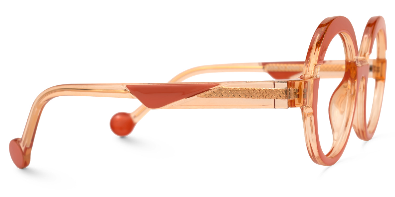 Shermier Round Orange Glasses3