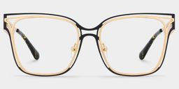 Dacarine Square Black Gold Glasses1