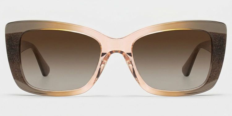 Leona Brown Rectangle Sunglasses