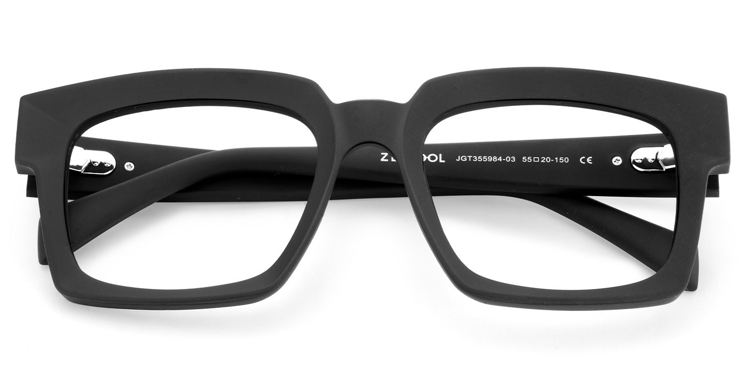 Amadeo TR90 Rectangle Black Frame Glasses | ZEELOOL Canada2