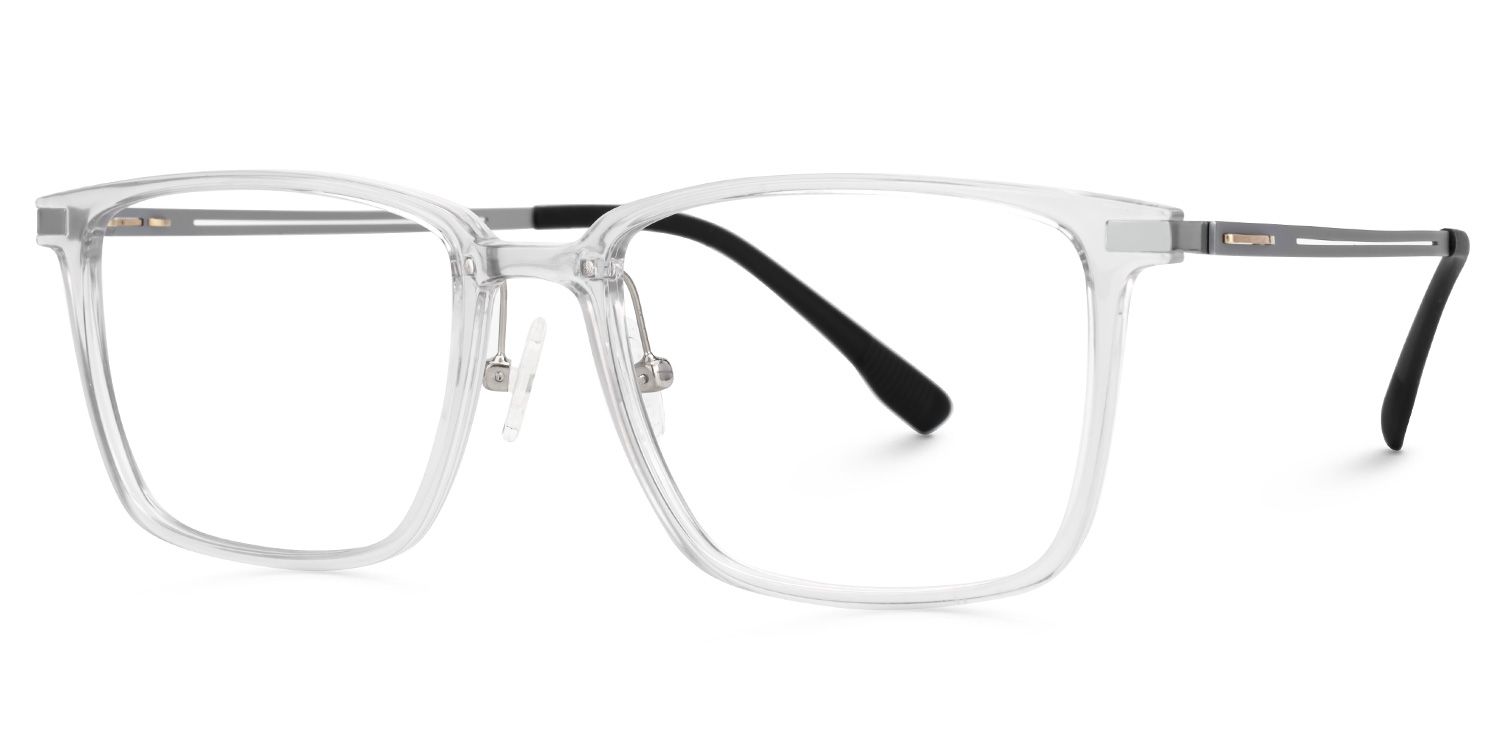 Gray Ivonne Rectangle Frame Eyeglasses | ZEELOOL Canada1