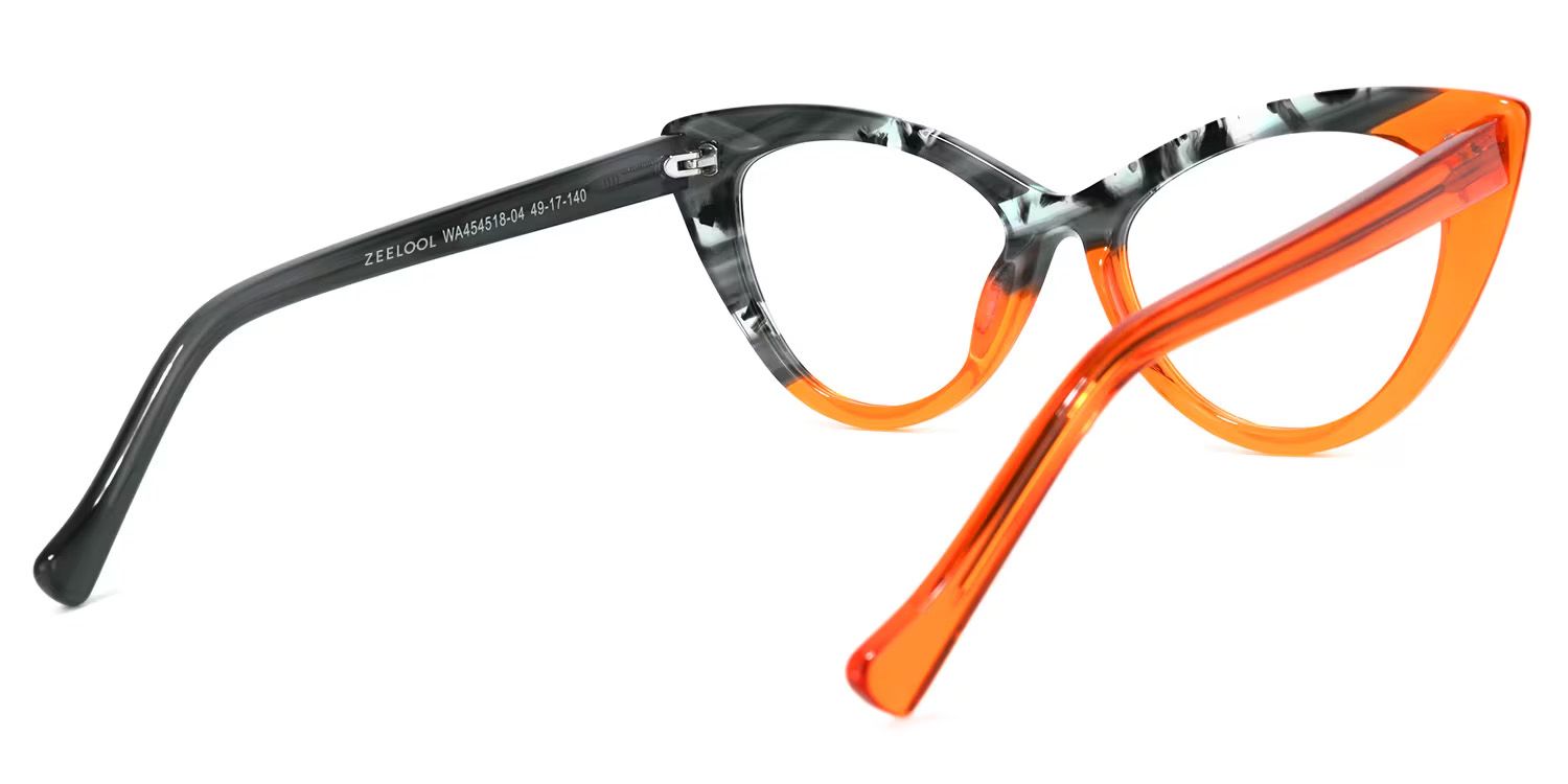 Maxine Cateye Orange Eyeglasses and Glasses Frames4